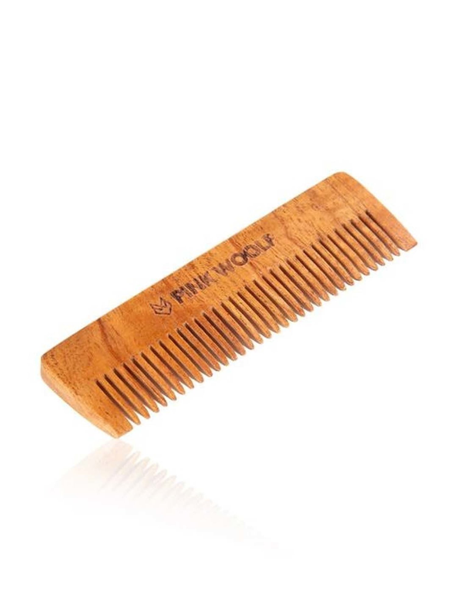 Pink Woolf Handmade Neem Wooden Comb Combo Women & Men