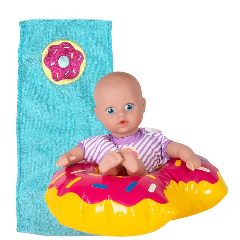 Adora Water Baby Doll, SplashTime Baby Tot Sprinkle Donut 8.5 inch Doll for Bathtub/Shower/Swimming Pool Time Play, Multi-color