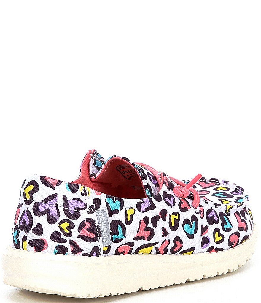 Hey Dude Girls' Wendy Multi Leopard Washable Slip-Ons (Youth)