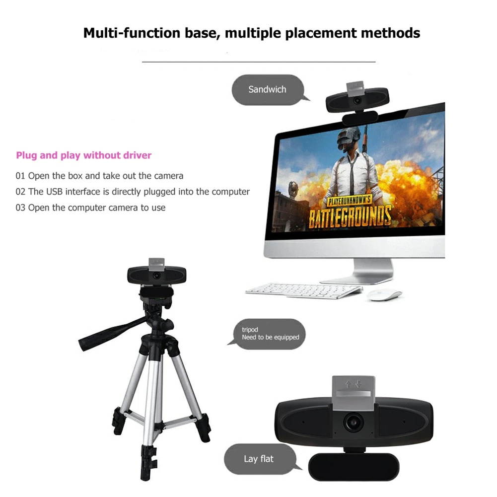 Video Conference Live Streaming Web Camera with Microphone 1080P HD USB Webcam Widescreen Video Work Home Accessories