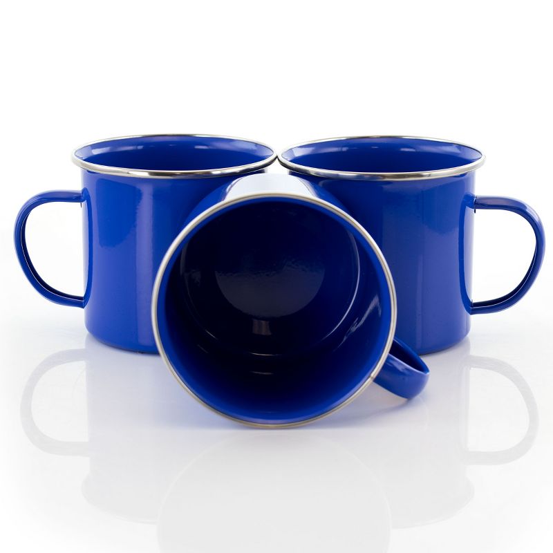 Studio California Blutique 6 Piece 18 Ounce Galvanized Steel Mug Set in Blue