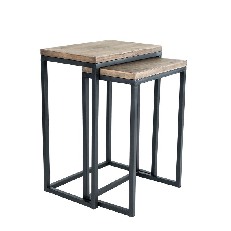Parker Nesting Table Set Brown - ClickDecor