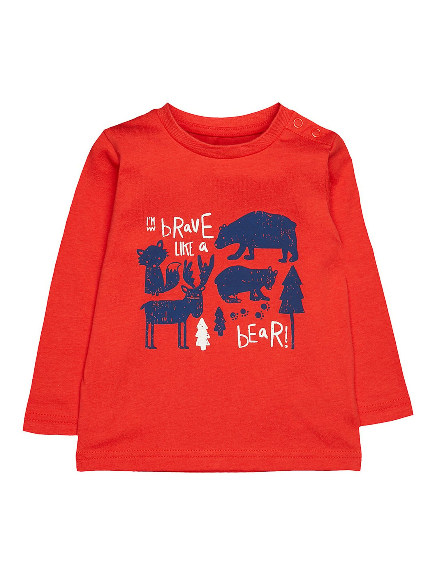 Mothercare Kids Red Printed Full Sleeves T-Shirt