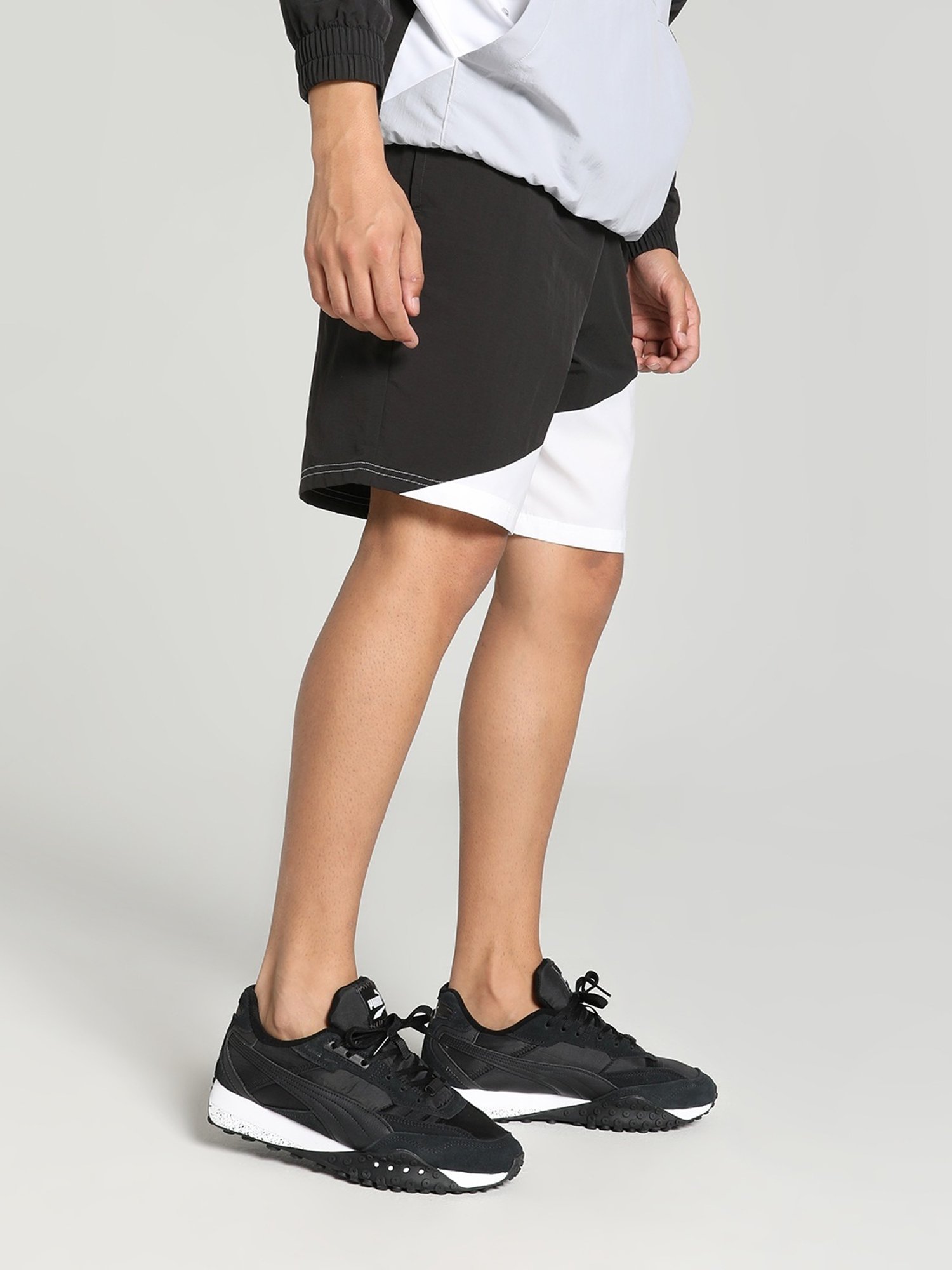 Puma POWER Black Regular Fit Colour Block Sports Shorts