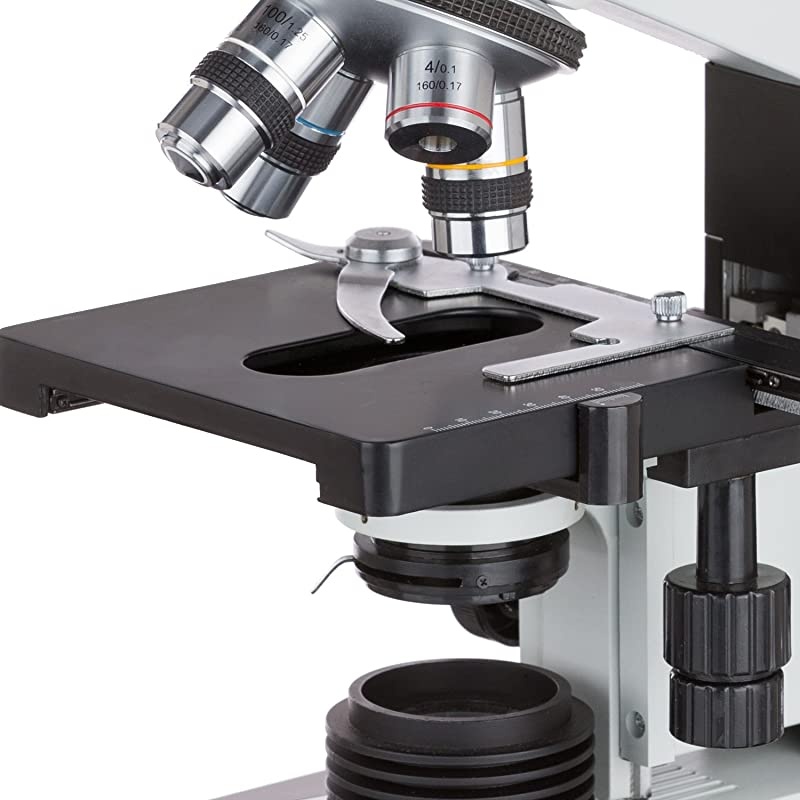 T490B Compound Trinocular Microscope, 40X-2000X Magnification, Halogen Light, Abbe Condenser, 2-Layer Mechanical Stage, High-Resolution Optics, Awarded No. 6 Among The Top 10 Microscopes 2016