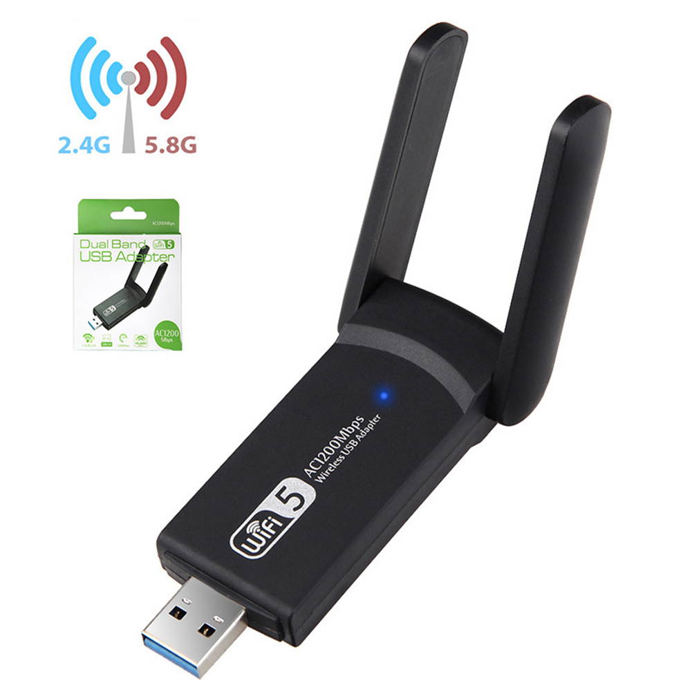 1200Mbps USB 3.0 Wifi Adapter With Antenna External Network Card For PC Dual Band