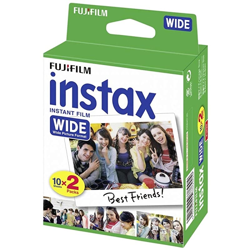 instax Wide Instant Film, 20 Exposures, White, Old Packaging