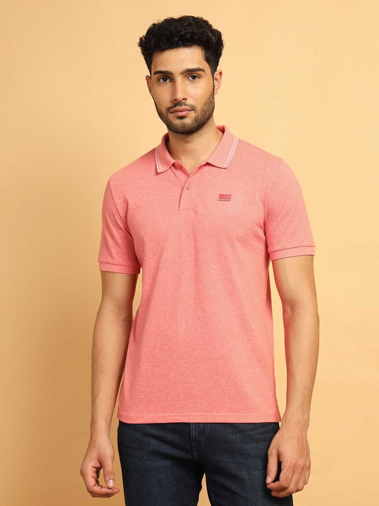 Wrangler Pink Regular Fit Polo T-Shirt