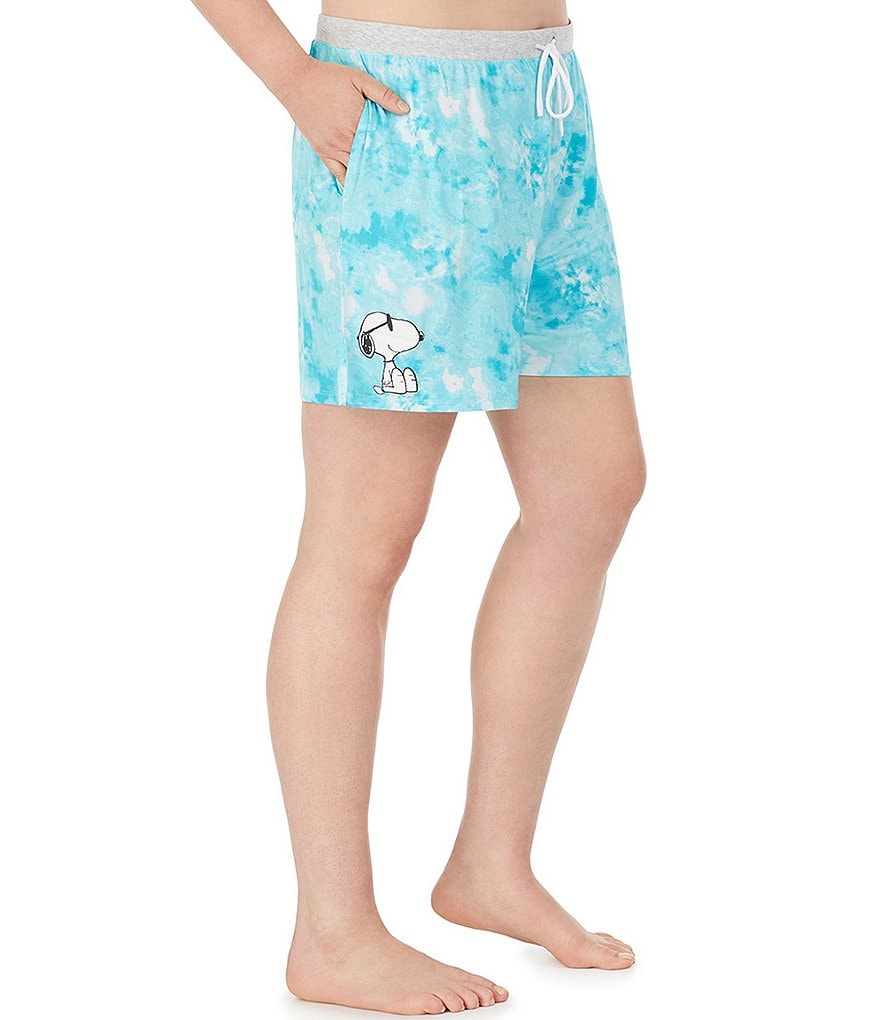 Peanuts Plus Woodstock & Star Snoopy Printed Jersey Knit Sleep Shorts