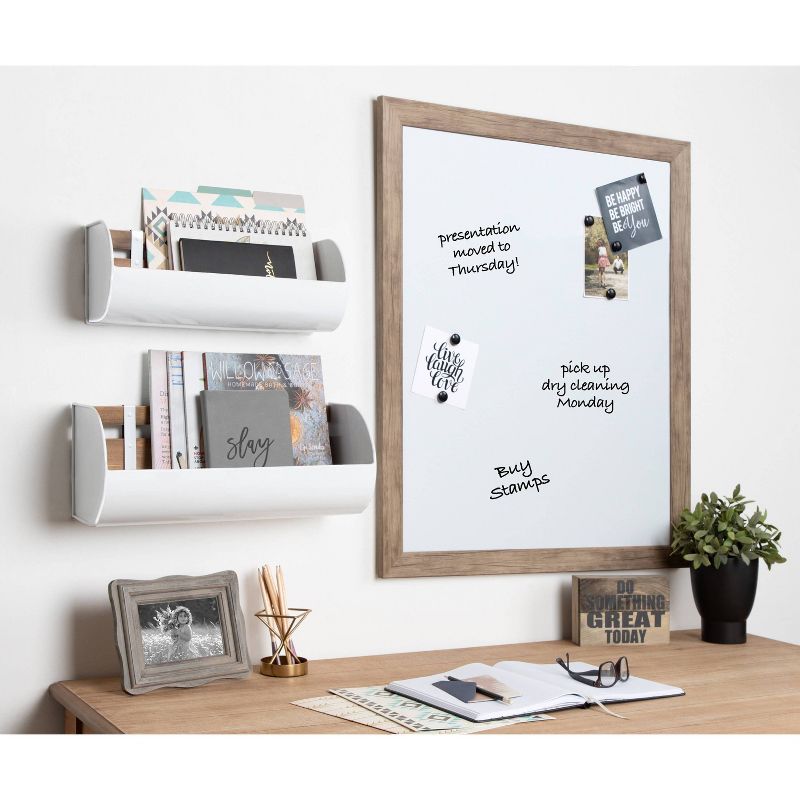 27" x 33" Beatrice Pinboard Rustic Brown - DesignOvation