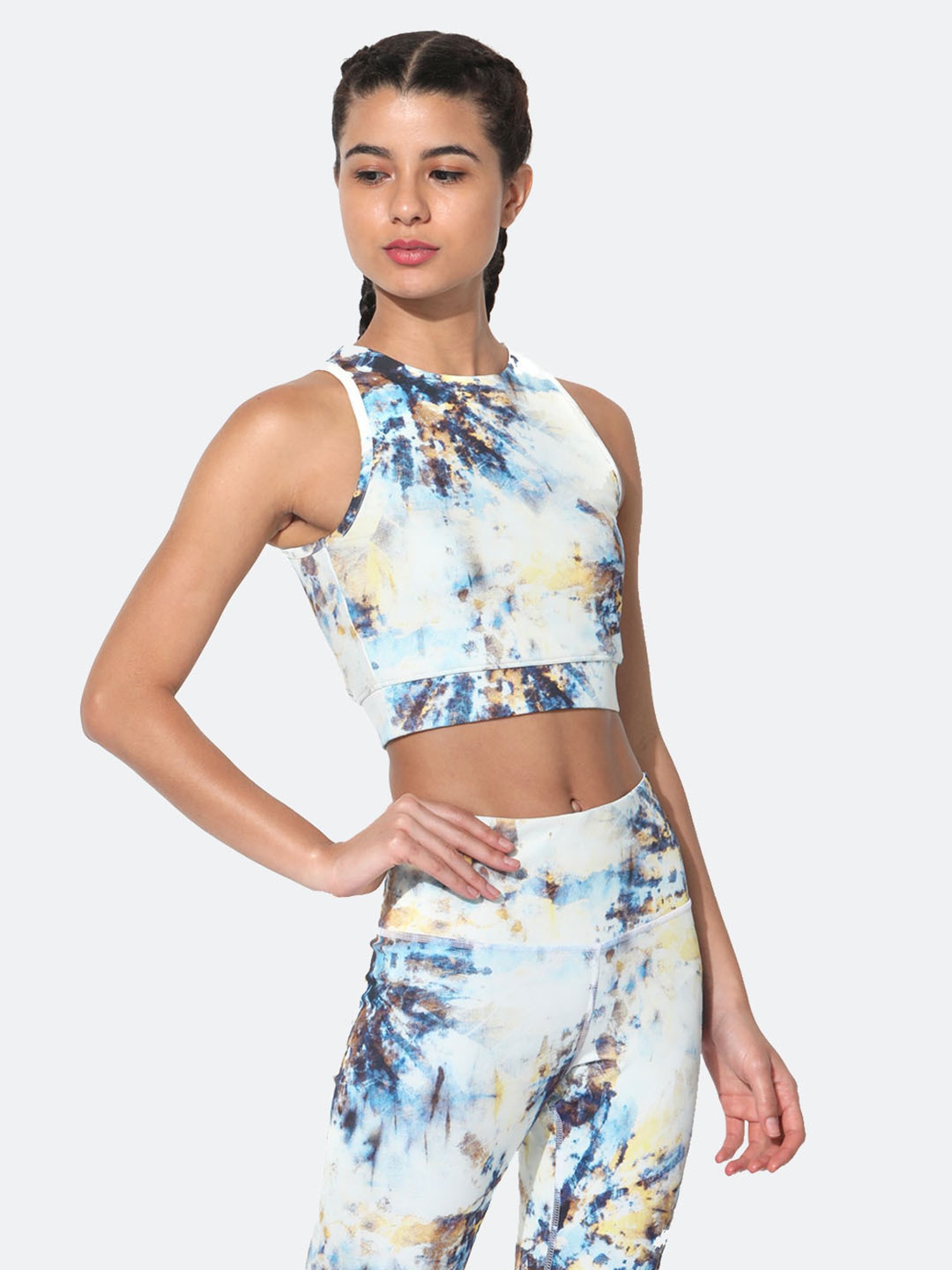 SILVERTRAQ Multicolor Tie - Dye Crop Top