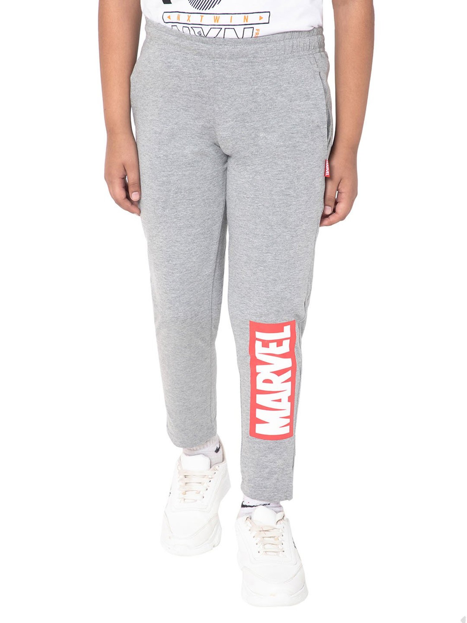 Bodycare Boys Gray Melange Textured Trackpants