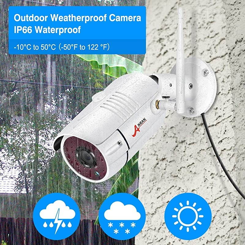 8CH Expandable]  All-in-one Wireless Security Camera System with 13'' LCD Monitor, 8CH 1080P WiFi NVR Kits Pre-Install 1TB Hard Drive and 4pcs Outdoor Cameras with Night Vision/Motion Detection