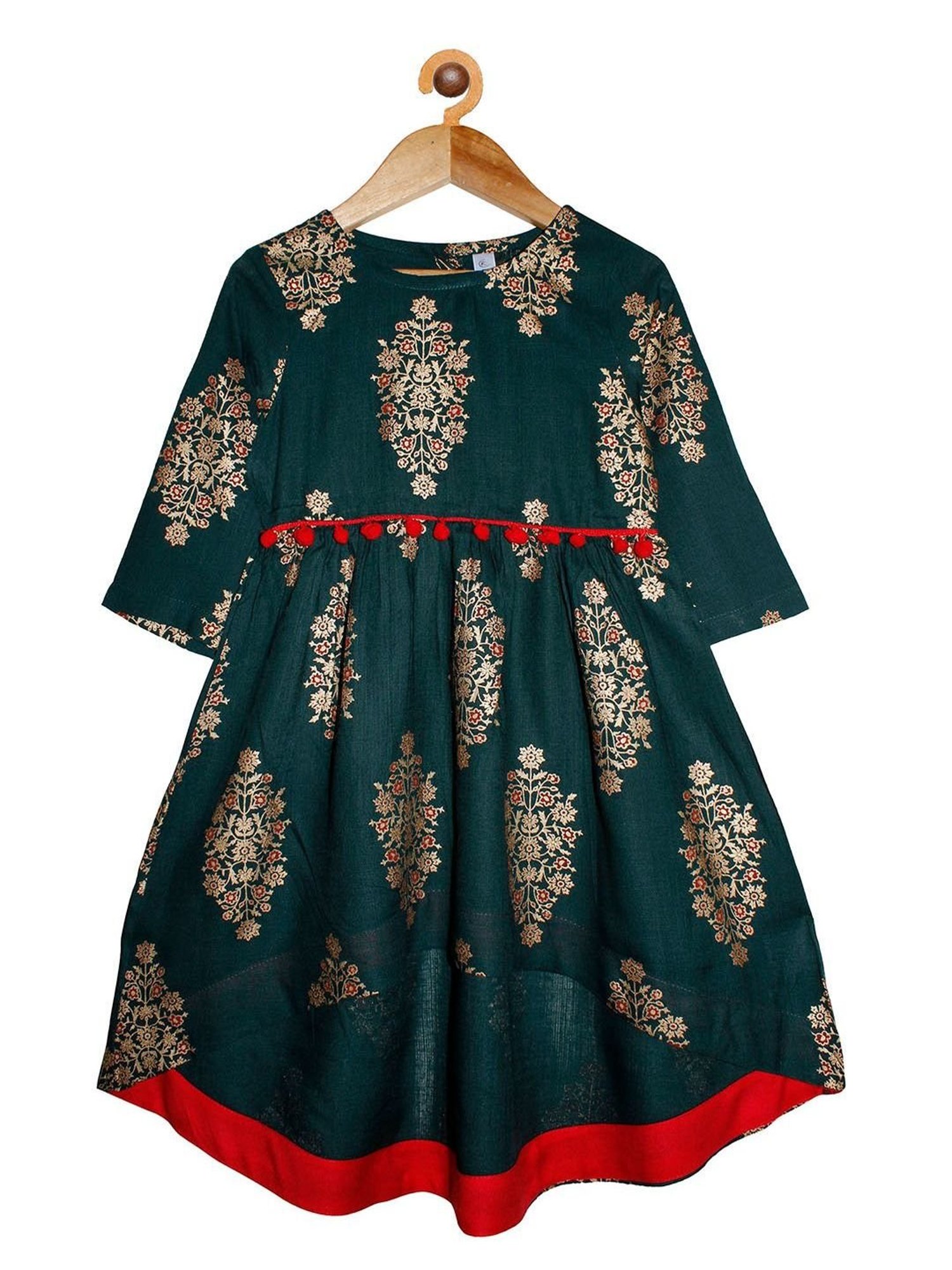 Peppermint Kids Navy Regular Fit Kurta Set