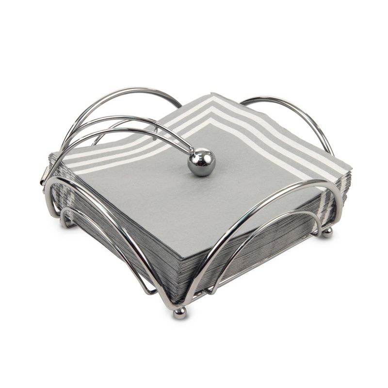 Spectrum Flower Flat Napkin Holder Steel - Chrome