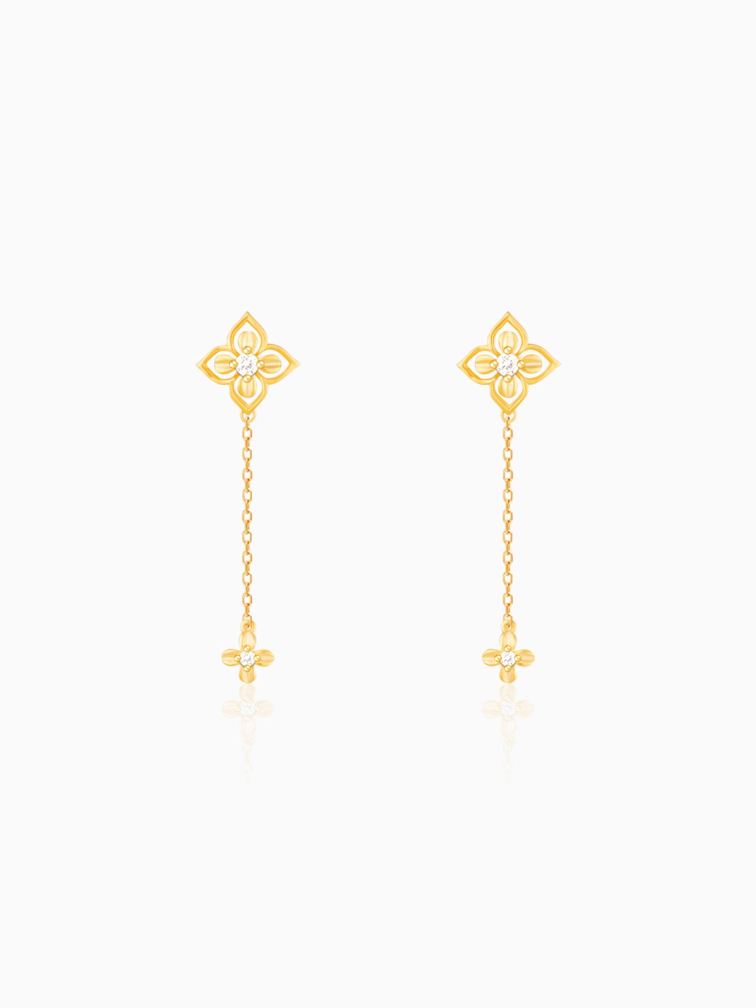 GIVA 925 Silver Golden Artsy Floral Earrings for Women & Girls