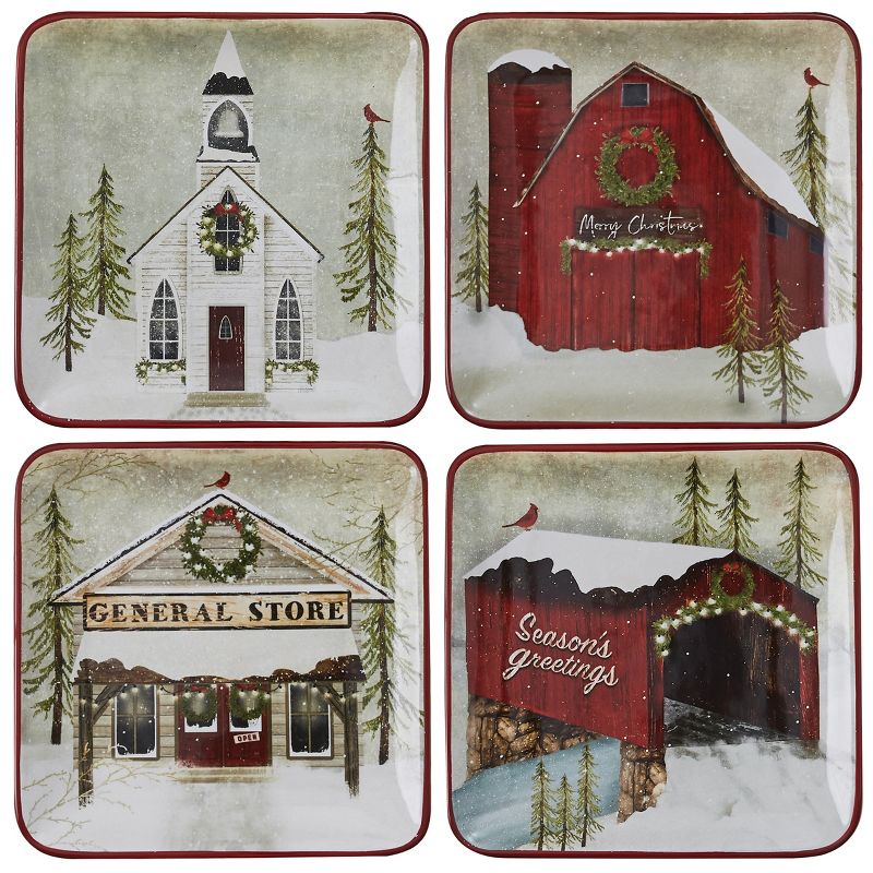 Park Designs Vintage Hometown Salad Plate Set