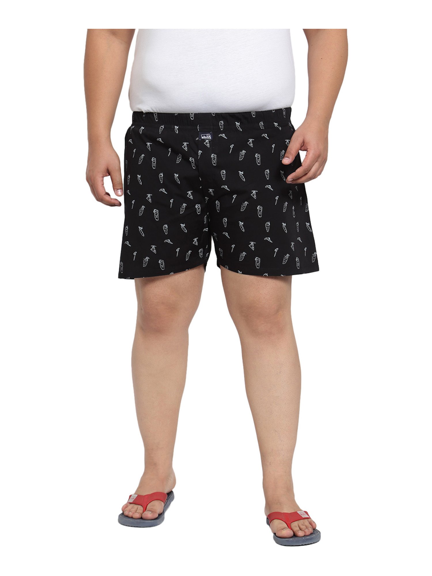 Melon by PlusS Black Printed Boxers