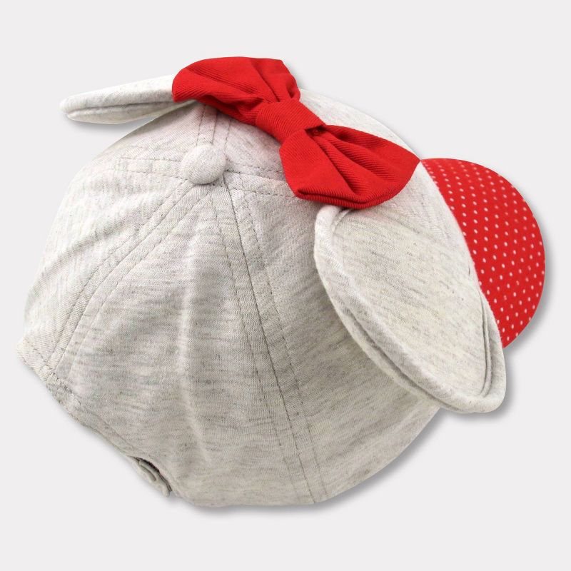 Toddler Girls' Minnie Mouse Baseball Hat - Red/Gray