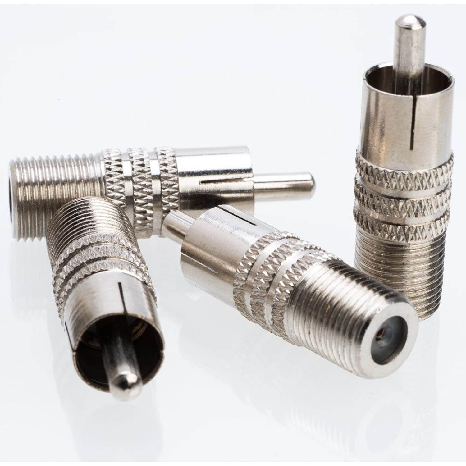 RCA Male to F Female Coax Audio Adapter Connector (10/20/30/50/100 Pack) (50)