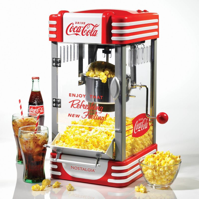 Nostalgia Coca-Cola Kettle Popcorn Maker RKP730CK - Red