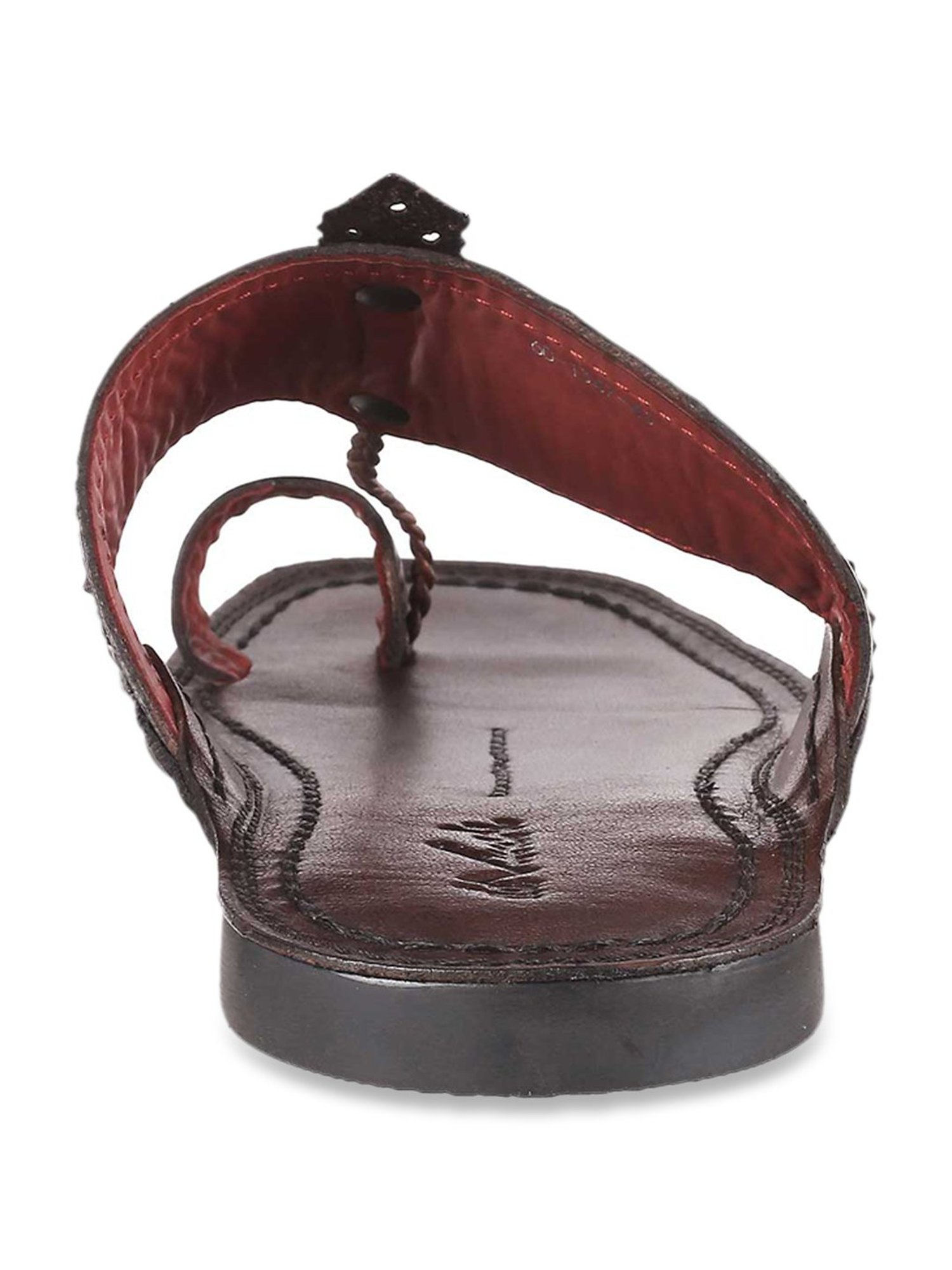 Da Vinchi by Metro Men's Wine Toe Ring Sandals