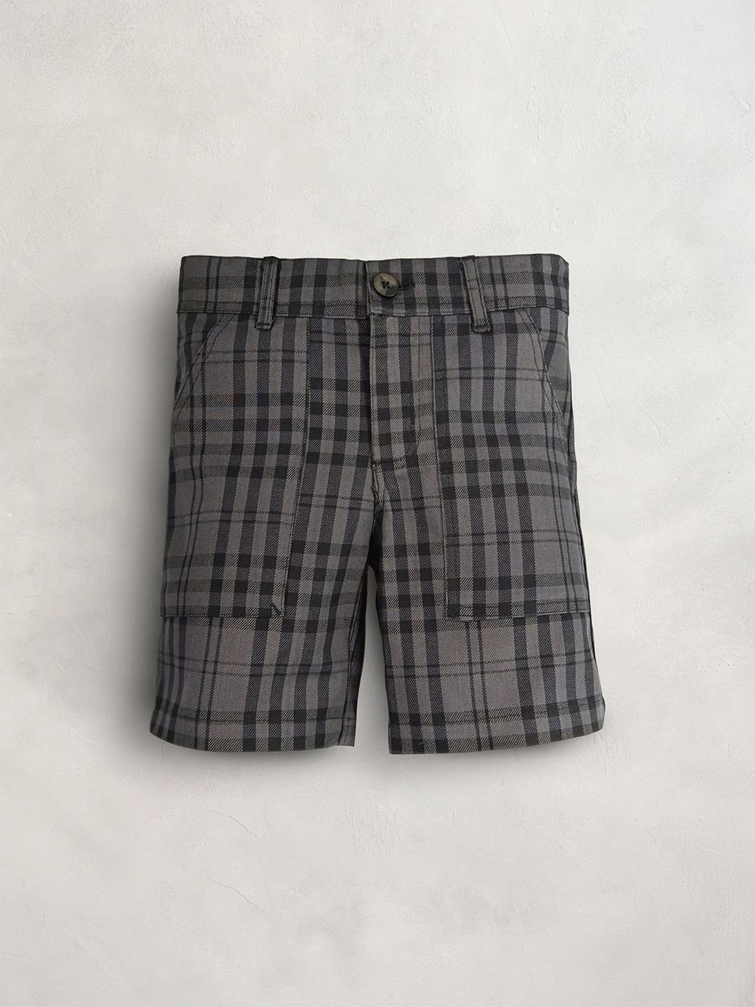 Cherry Crumble by Nitt Hyman Kids Grey Chequered Shorts