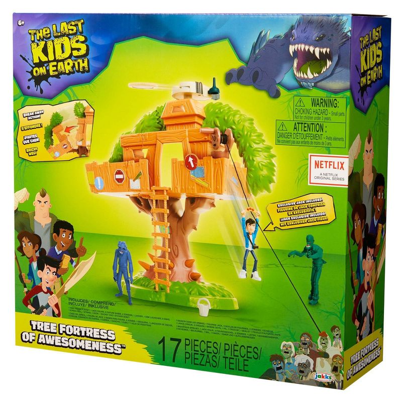 The Last Kids On Earth - Tree House of Awesomeness Playset, Includes Exclusive Jack Action Figure & 2 Zombies