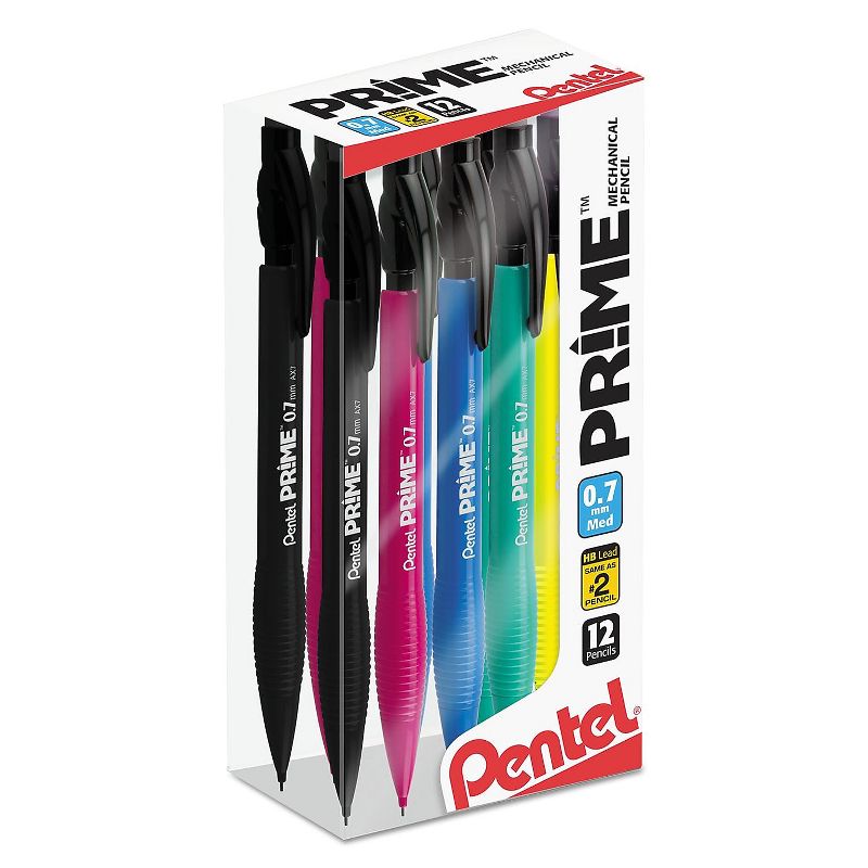 Pentel PRIME Mechanical Pencil Black Assorteds Dozen AX7PC12M