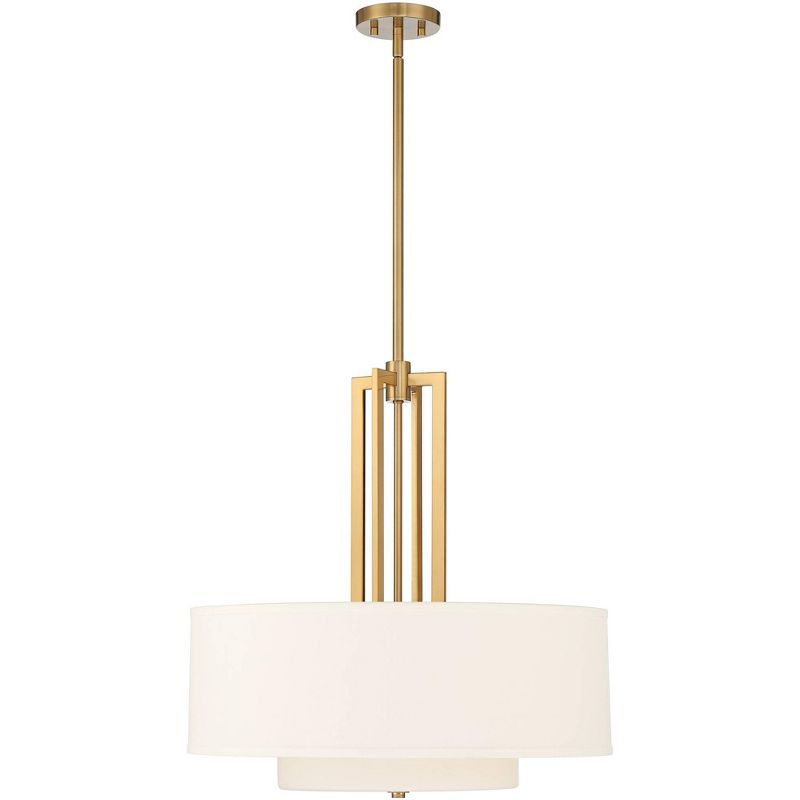 Sundry 24" Wide Warm Antique Brass Drum Pendant Light