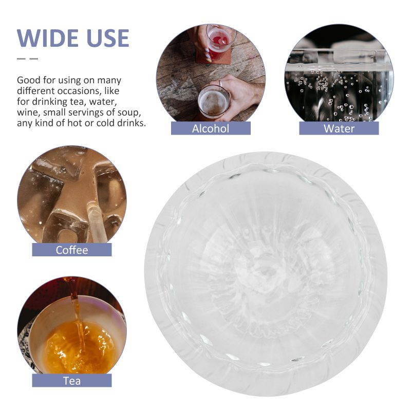 6pcs Unique Heat-resisting Stylish Pumpkin Stripe Mugs Glass Tea Cups Tea Mugs for Home