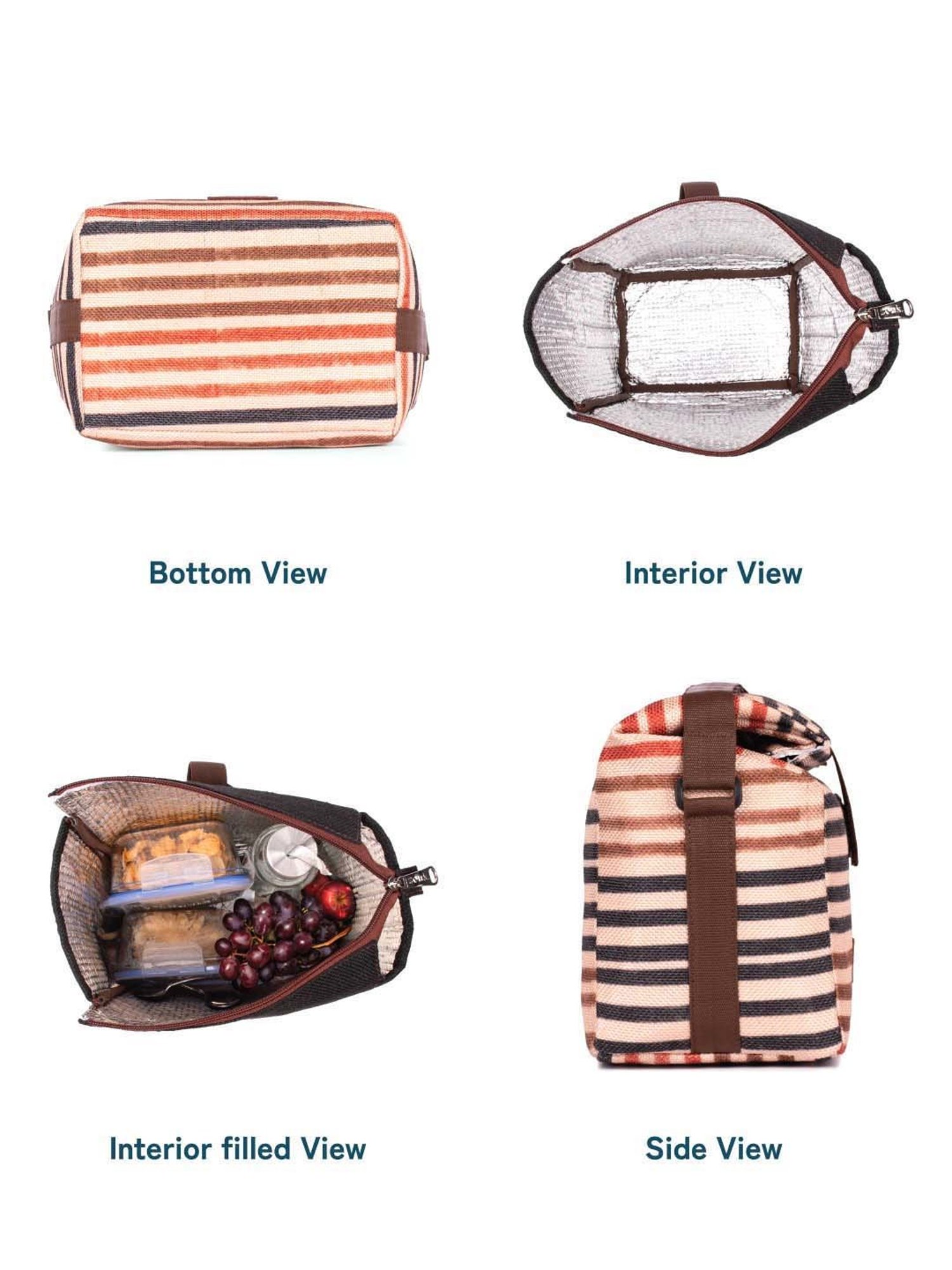 ZOUK Multicolor Striped Handbag