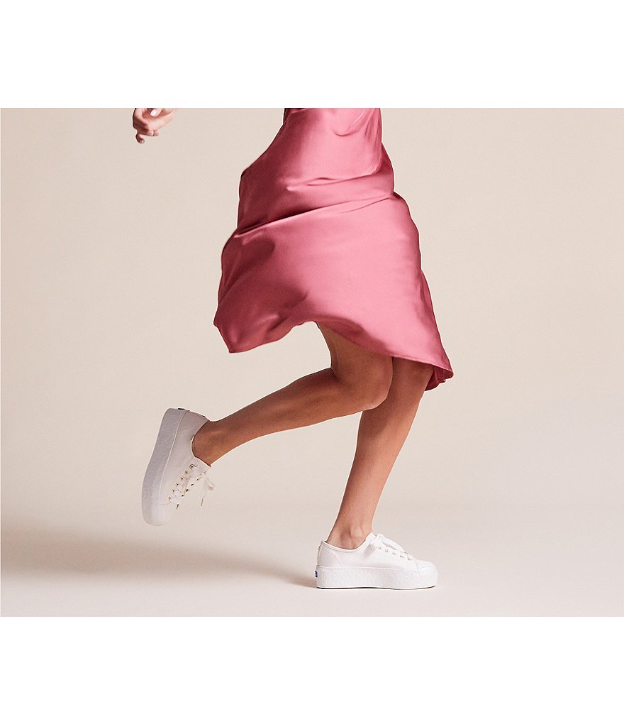 Keds x kate spade new york Triple Up Faille Logo Platform Sneakers