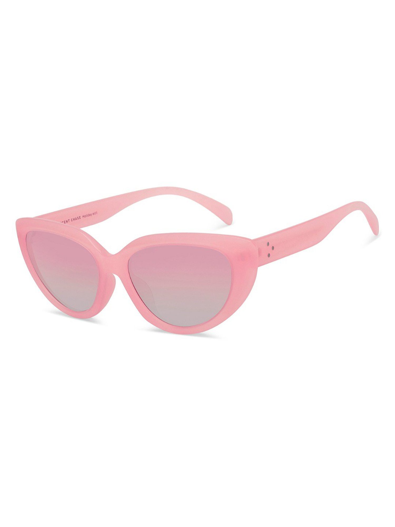 Vincent Chase HOLIDAY EDIT Light Pink Cat Eye Polarised and UV Protected Lens Sunglasses for Women