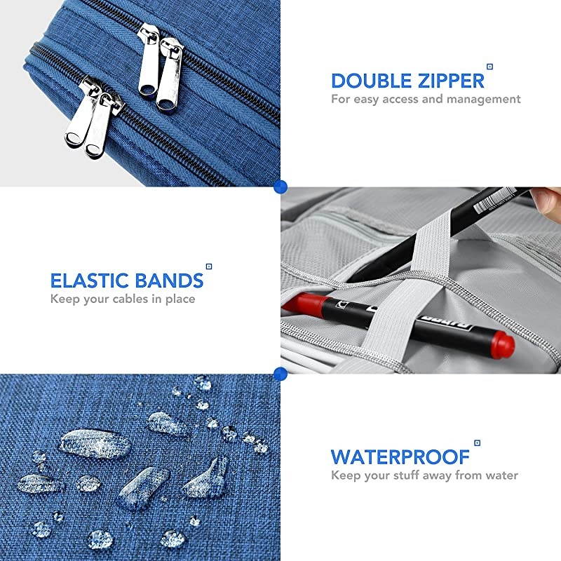 Electronic Organizer Travel Universal Cable Organizer Electronics Accessories Cases for Cable, Charger, Phone, USB, SD Card