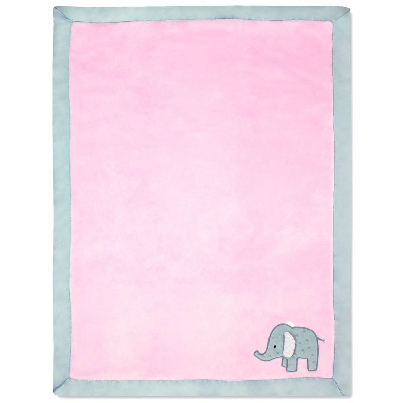 Wendy Bellissimo Elephant 2 Ply Plush Blanket - Pink
