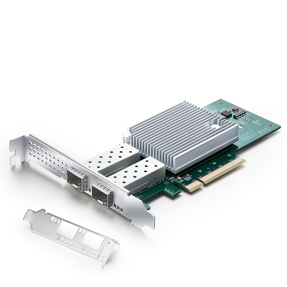 10Gb PCI-E NIC Network Card, Dual SFP+ Port, PCI Express Ethernet Lan Adapter Support Windows Server/Windows/Linux/ESX, Compare to Intel X710-DA2