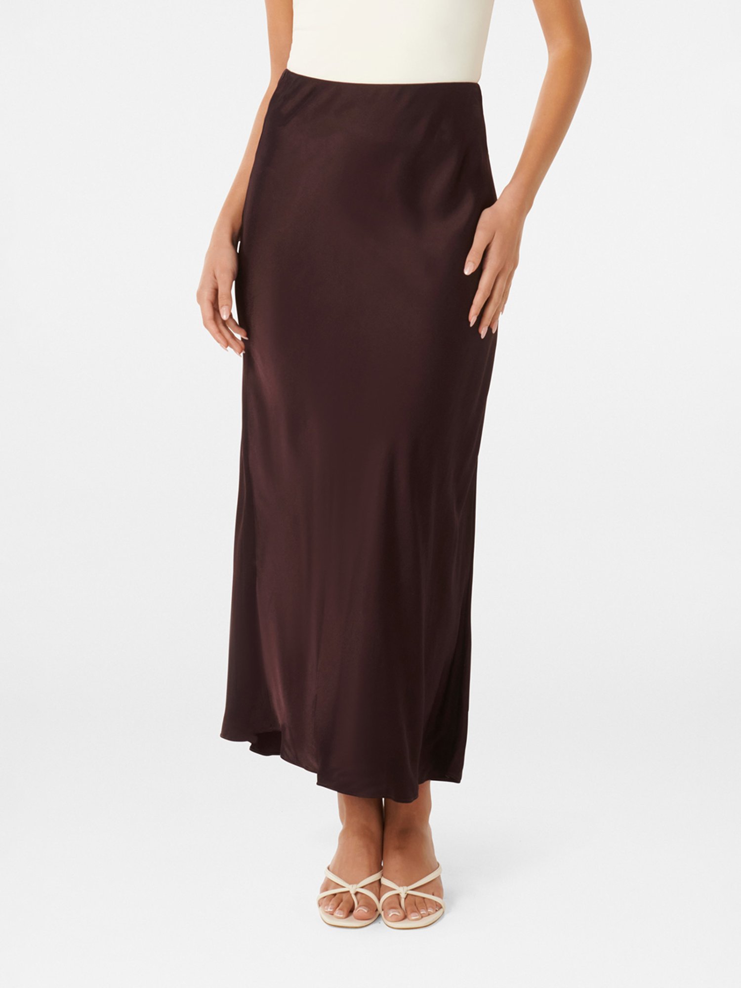 Forever New Prue Satin Bias Midaxi Skirt