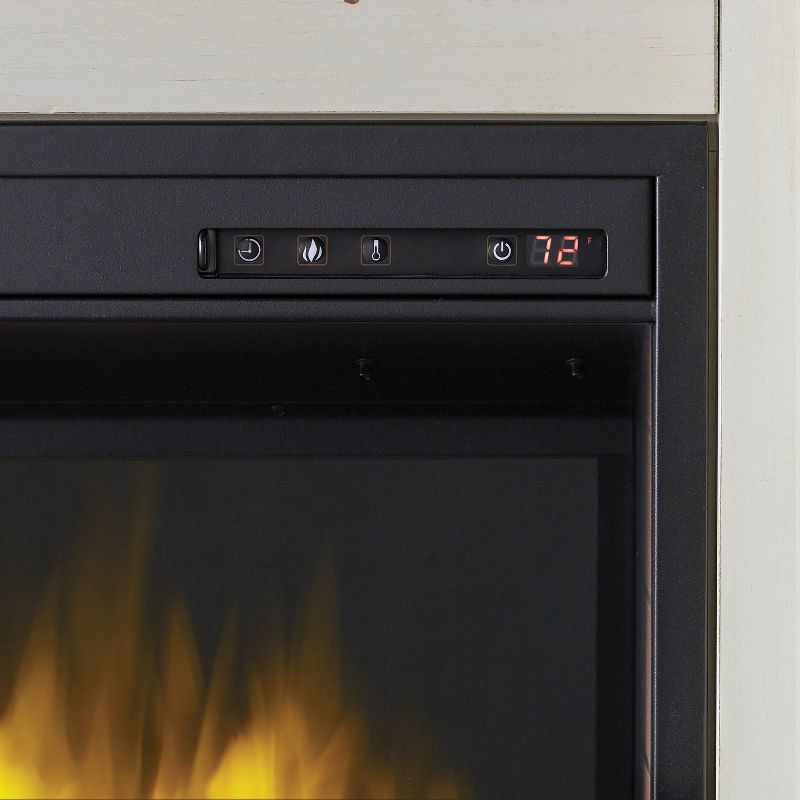 60" Rivington Infrared Media Electric Fireplace Aged White - Muskoka