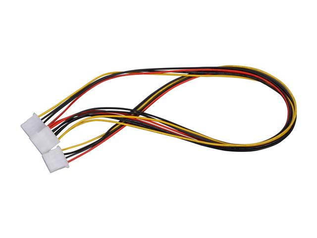 Works CB-Y24 2 ft. Molex male to 2 x molex females