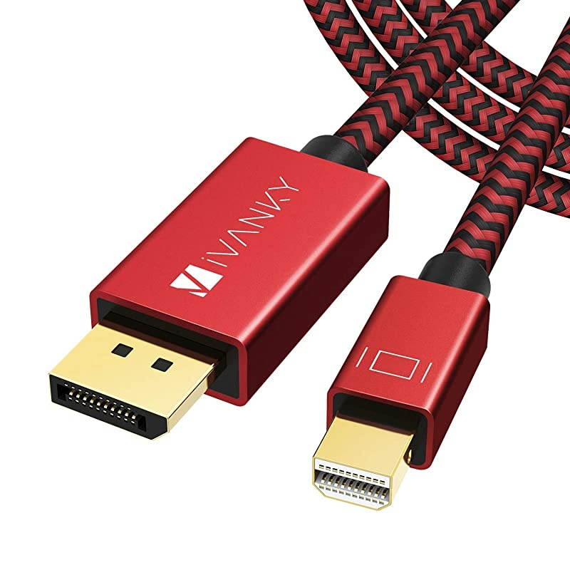 Mini DisplayPort to DisplayPort Cable 33 Feet 1m  4K60Hz2K144Hz Mini DP to DP Cable Thunderbolt to DisplayPort Cable Compatible with MacBook AirPro Surface ProDock and More Red