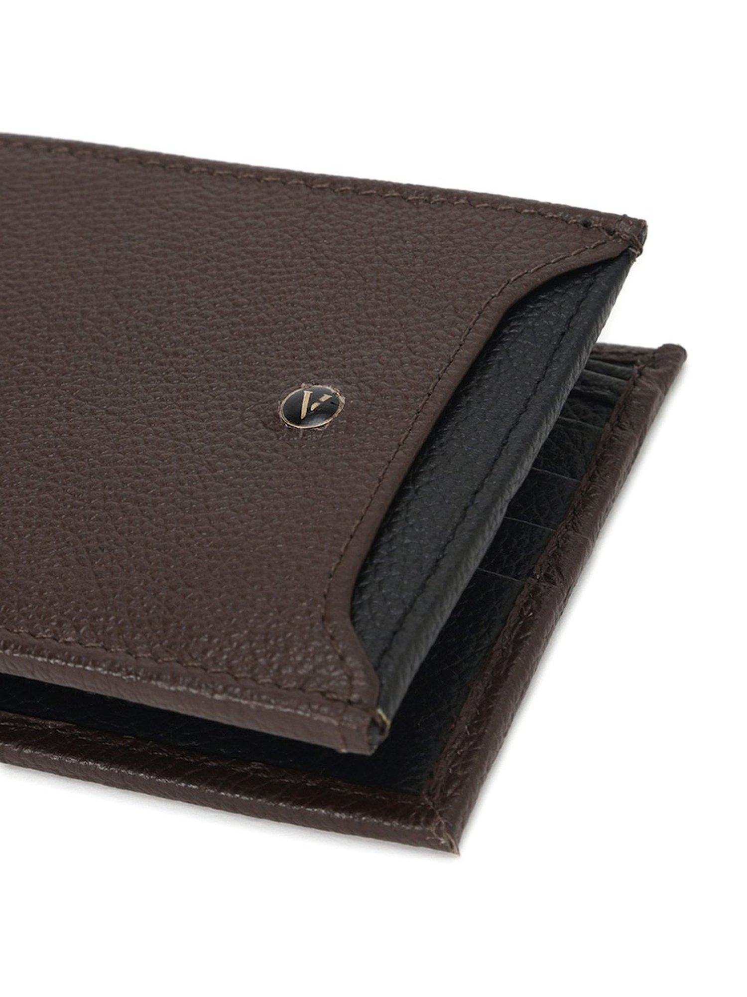 Van Heusen Brown Leather Bi-Fold Wallet for Men