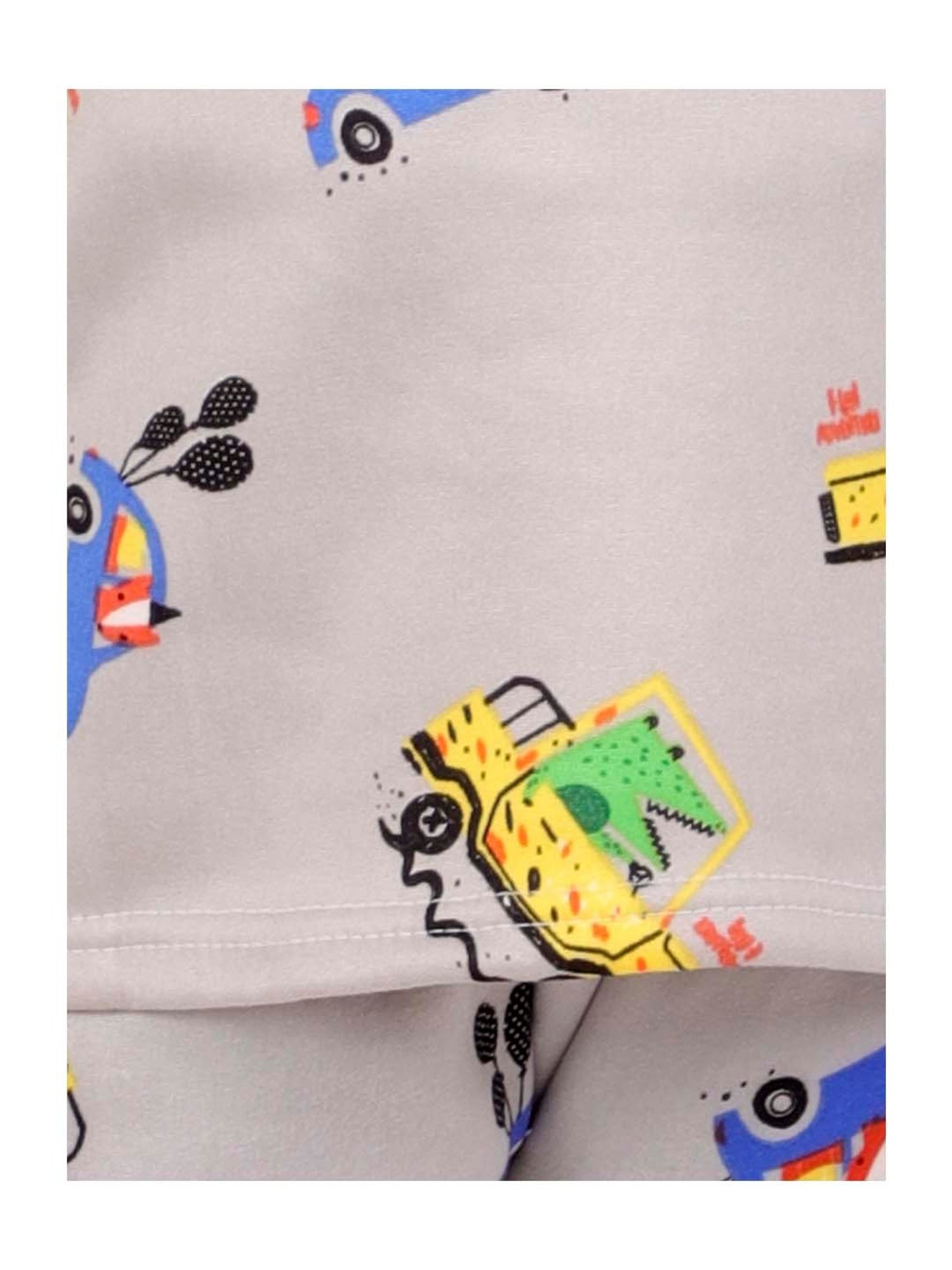 Ahhaaaa Kids Grey Printed Sweatshirt with Joggers