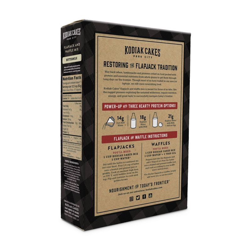Kodiak Cakes Protein Packed Buttermilk Flapjack & Waffle Mix - 20oz