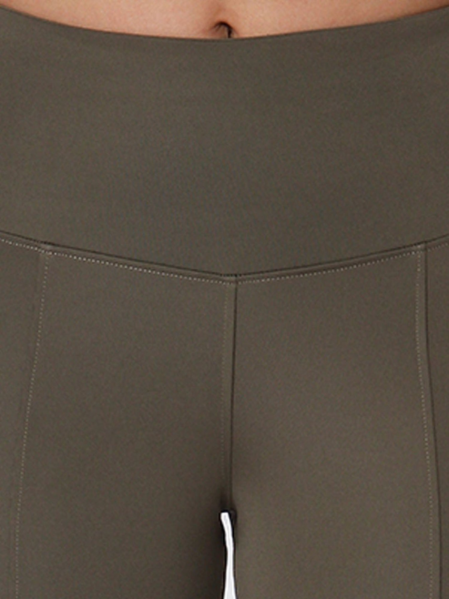 SILVERTRAQ Olive Polyester Relaxed Fit Cycling Shorts