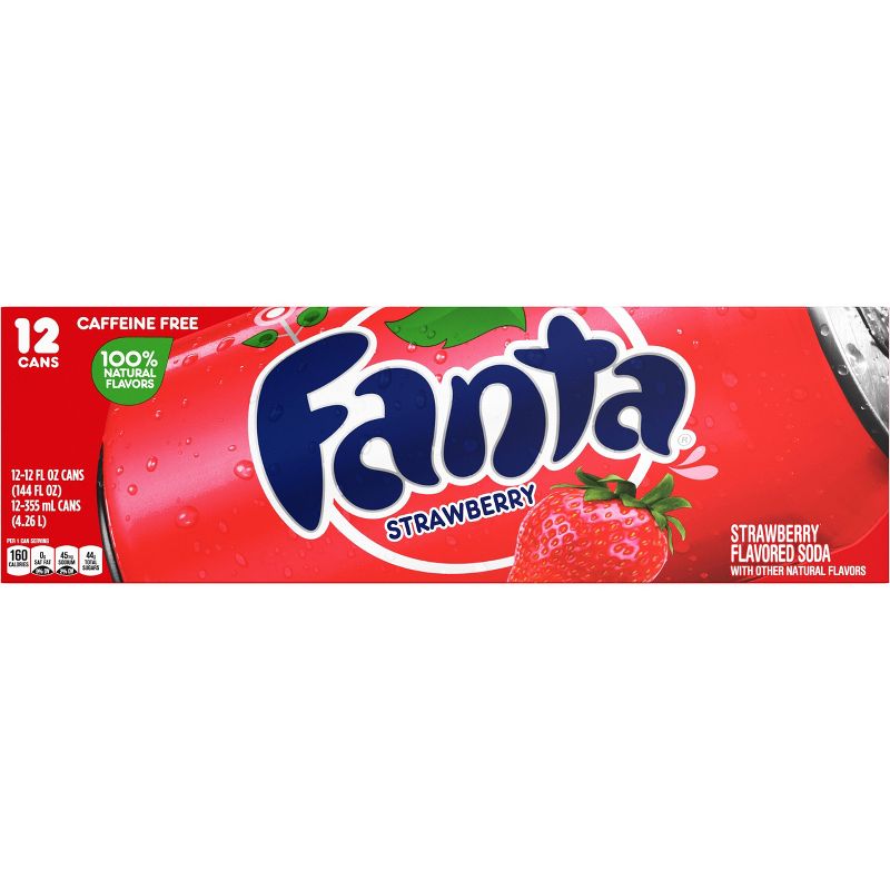 Fanta Strawberry Soda - 12pk/12 fl oz Cans