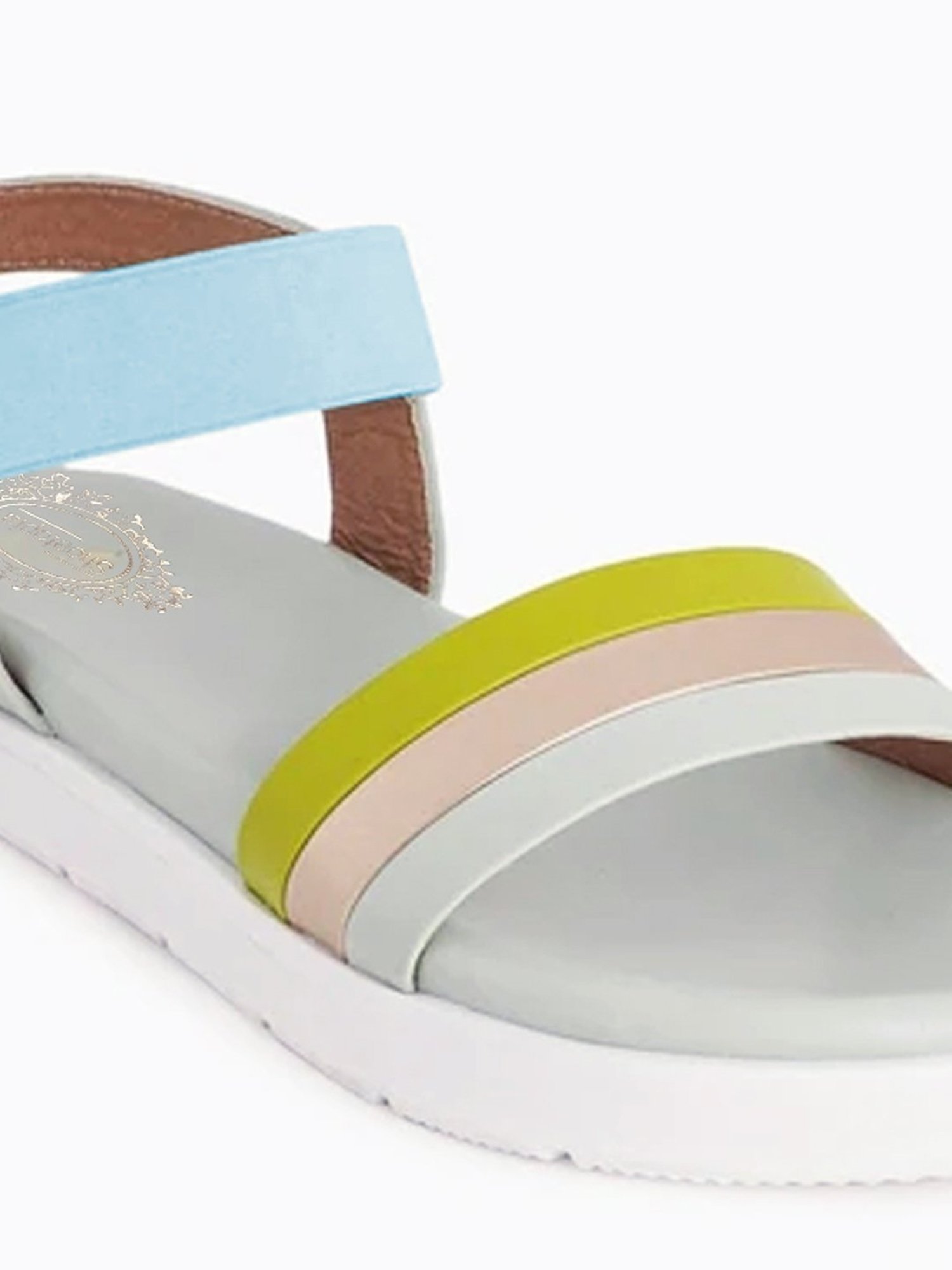 Shoetopia Women's Green Ankle Strap Sandals