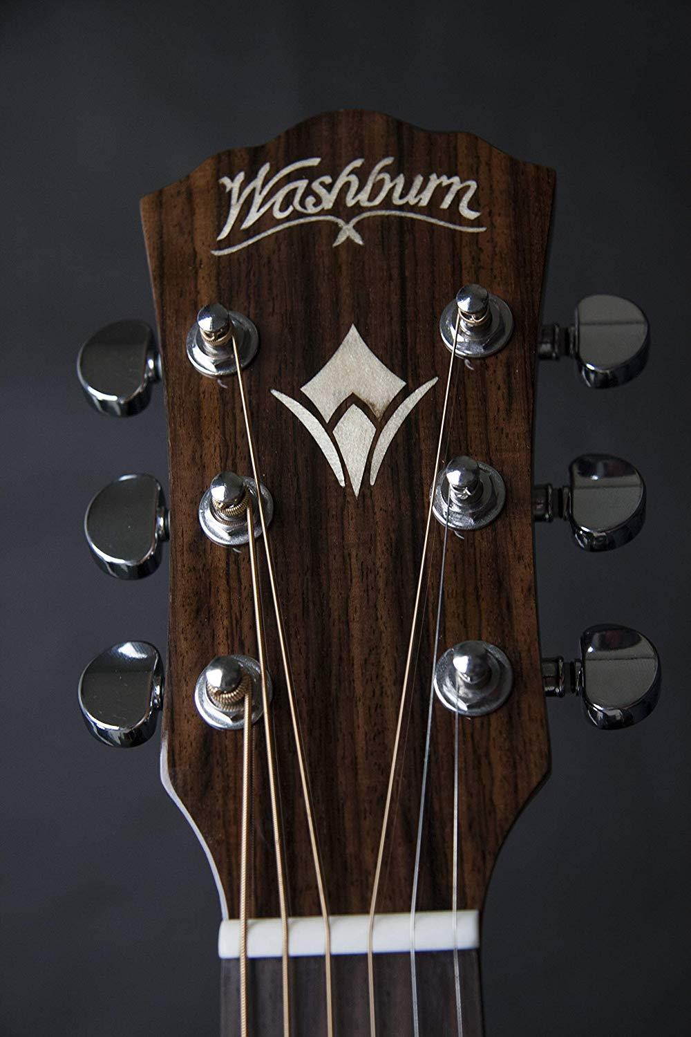 washburn 6 string acousticelectric guitar, natural wcg20sceo