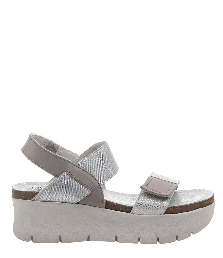 OTBT Nova Leather Platform Wedge Sandals