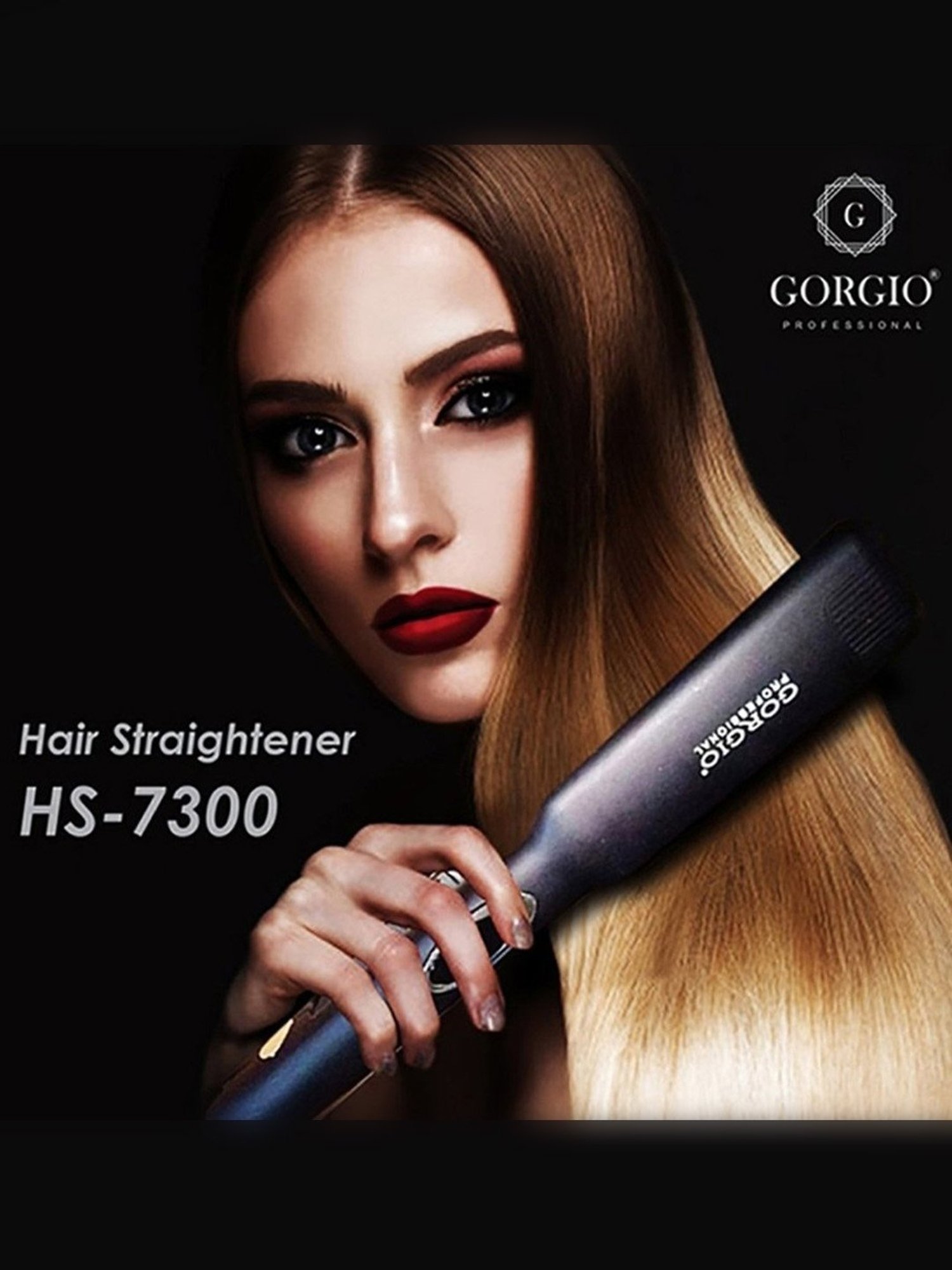 Gorgio Professional HS7300 Hair Straightener (Black)